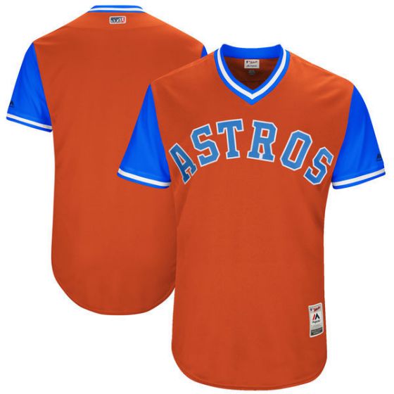 Men Houston Astros Blank Orange New Rush Limited MLB Jerseys->houston astros->MLB Jersey